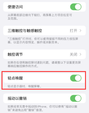 扶风苹果授权维修站分享iPhone轻点无法唤醒怎么办 